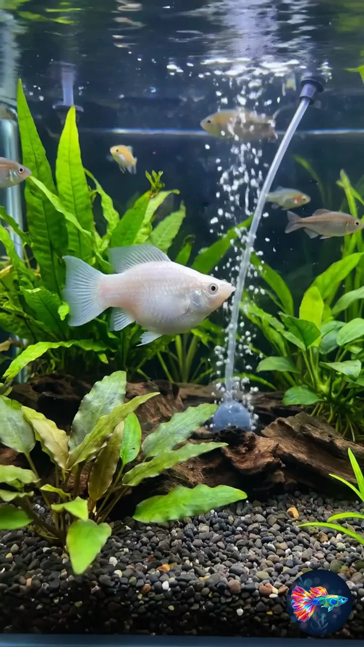 Product video · Female Pearl White Balloon Molly with Fan Tail